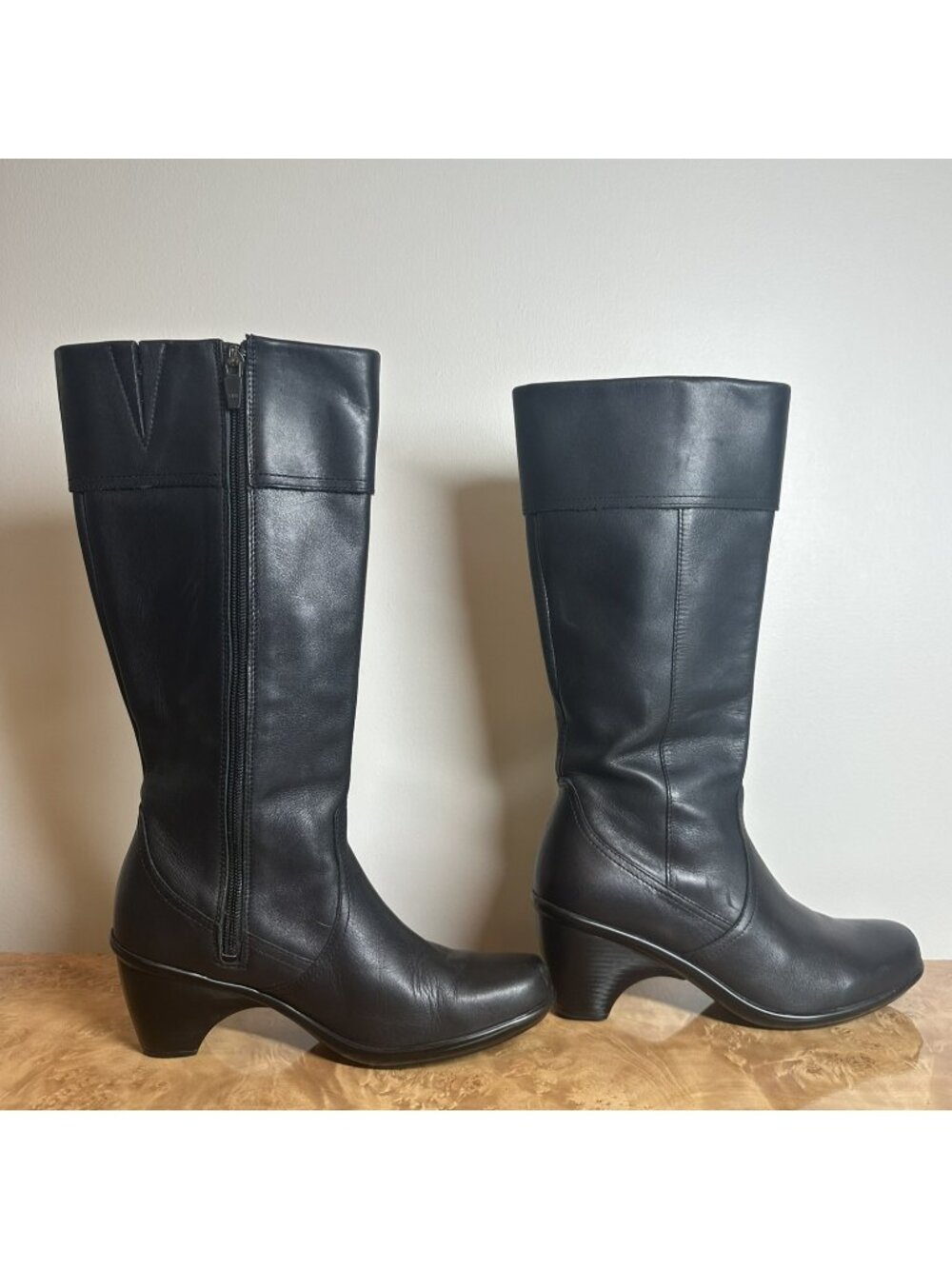 Dansko Black Leather Mid-Calf Boots Women's EU 38 US 7.5-8 Side Zip Comfort - Picture 4 of 8